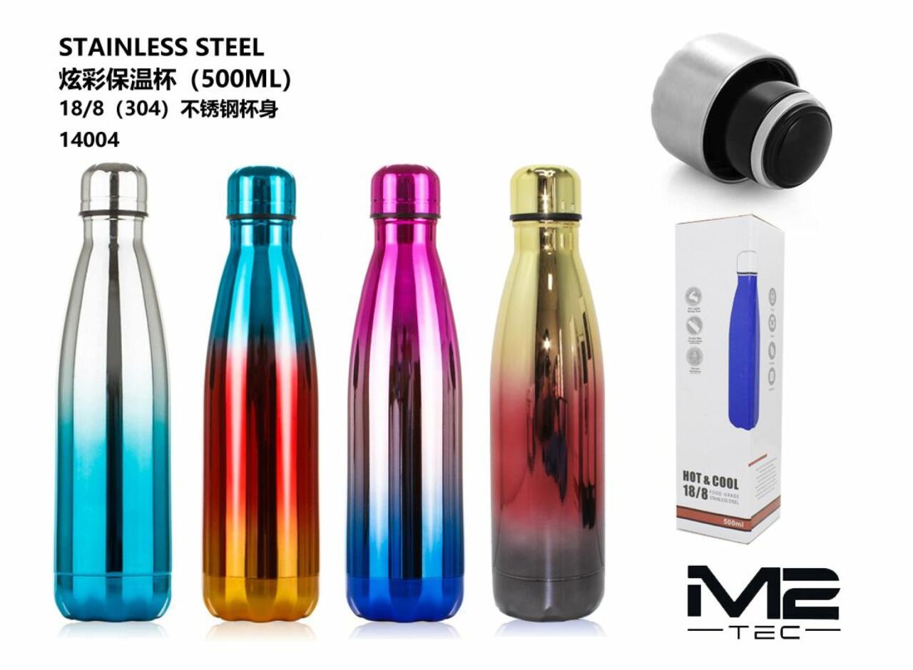 Botella Térmica de Acero Inoxidable 500ml | Colores Degradados